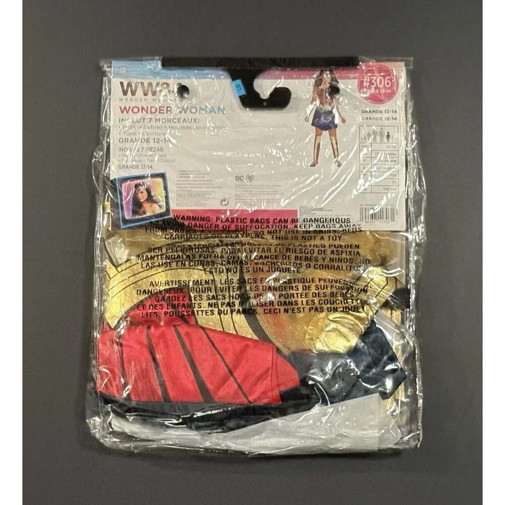 Wonder Woman WW84 Child Costume DC Superhero Size L (12-14)